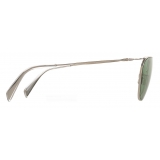 Céline - Metal Frame 11 Sunglasses in Metal with Glitter Lenses - Silver Light Green - Sunglasses - Céline Eyewear