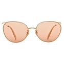 Céline - Metal Frame 11 Sunglasses in Metal with Glitter Lenses - Gold Pink - Sunglasses - Céline Eyewear