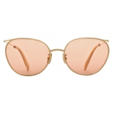 Céline - Metal Frame 11 Sunglasses in Metal with Glitter Lenses - Gold Pink - Sunglasses - Céline Eyewear