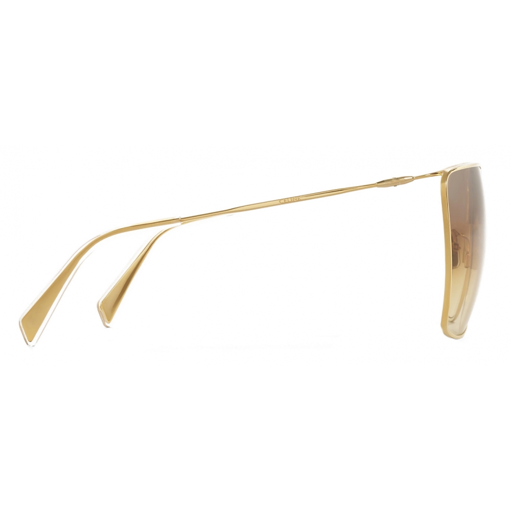 Oversized sunglasses Celine Brown in Metal - 34263387