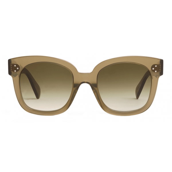 Céline - Oversized S002 Sunglasses in Acetate - Transparent Khaki ...