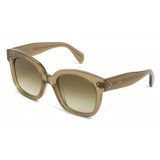 Céline - Oversized S002 Sunglasses in Acetate - Transparent Khaki - Sunglasses - Céline Eyewear