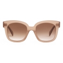 Céline - Oversized S002 Sunglasses in Acetate - Milky Hazelnut - Sunglasses - Céline Eyewear