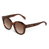 Céline - Round S186 Sunglasses in Acetate - Dark Havana - Sunglasses - Céline Eyewear