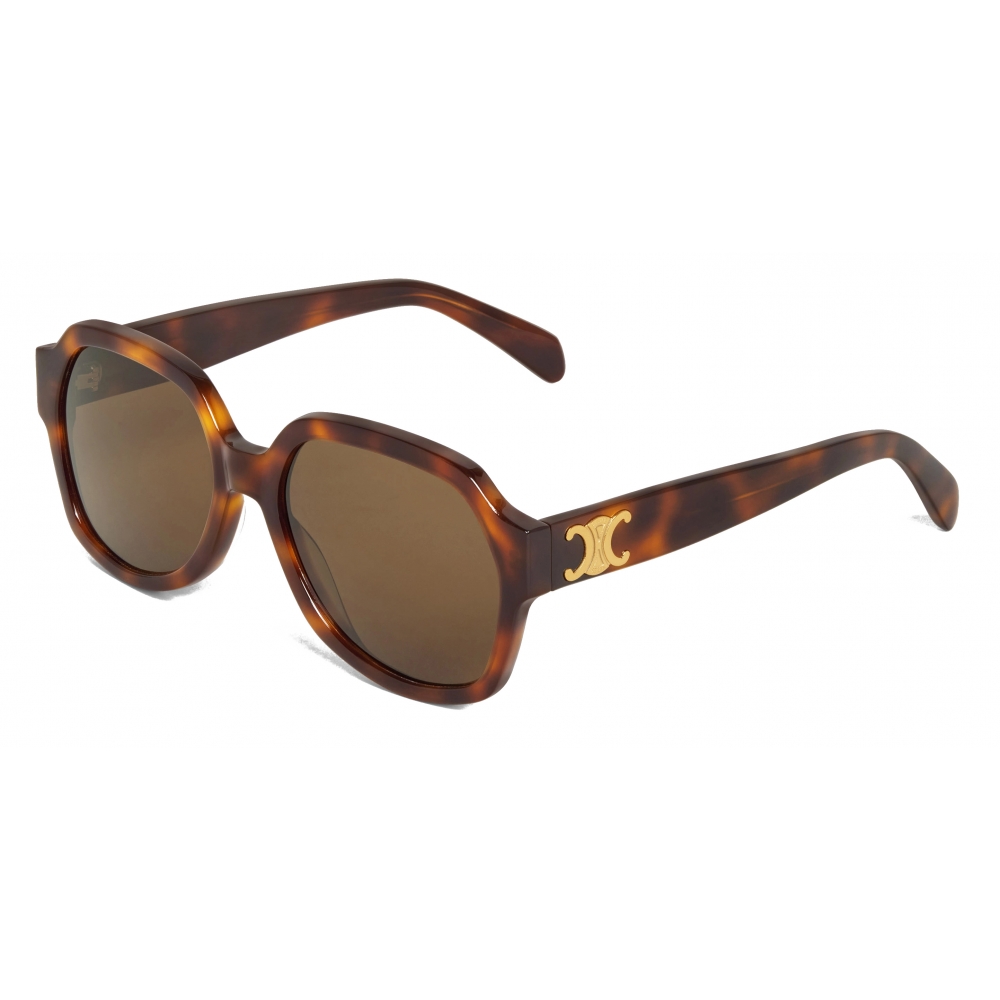 Céline - Triomphe 02 Sunglasses in Acetate - Dark Havana - Sunglasses ...