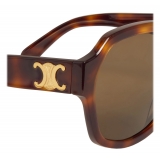 Céline - Occhiali da Sole Triomphe 02 in Acetato - Avana Scuro - Occhiali da Sole - Céline Eyewear