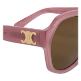 Céline - Triomphe 02 Sunglasses in Acetate - Milky Merlot - Sunglasses - Céline Eyewear
