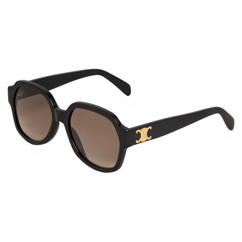 Céline - Triomphe 02 Sunglasses in Acetate - Black - Sunglasses