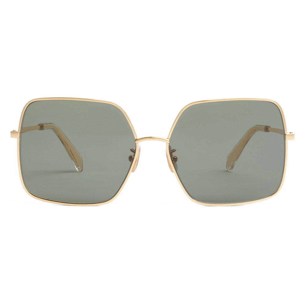 Céline - Metal Frame 09 Sunglasses in Metal - Gold Green 