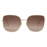 Céline - Metal Frame 16 Sunglasses in Metal - Gold Gradient Pink - Sunglasses - Céline Eyewear