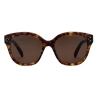 Céline - Square S167 Sunglasses in Acetate with Triomphe Pattern - Dark Havana - Sunglasses - Céline Eyewear