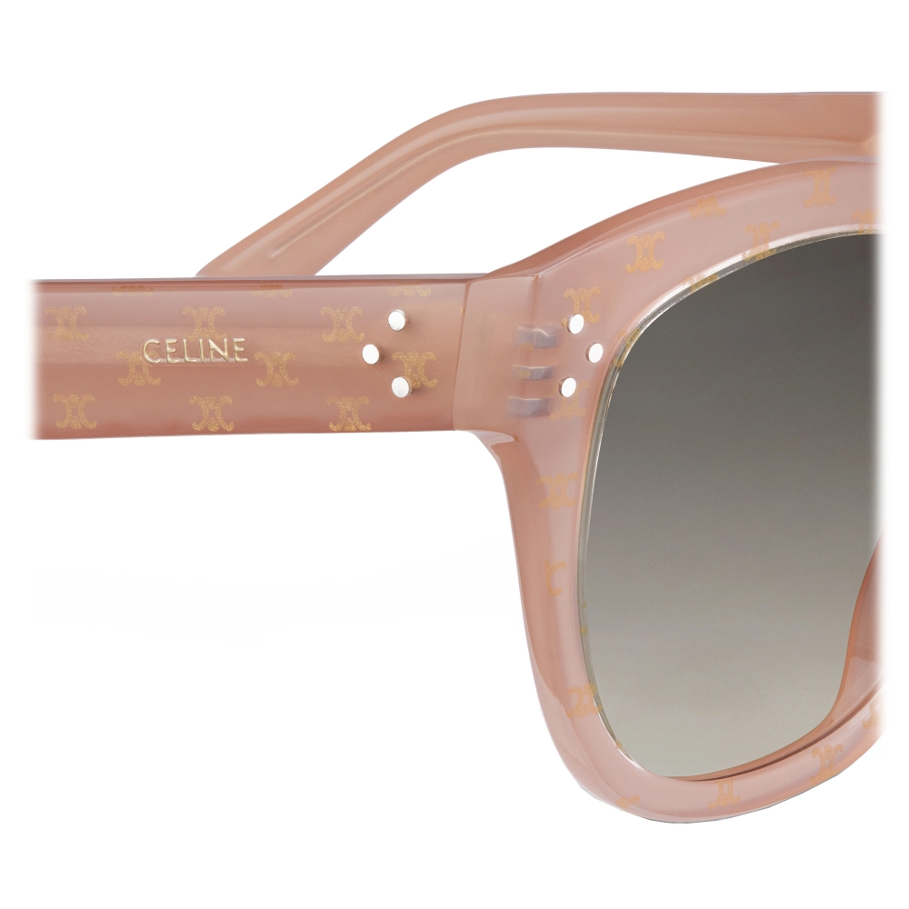 CELINE - Square S263 Sunglasses In Acetate Transparent Rose