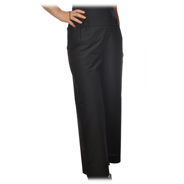 Ottod'Ame - Trousers with Elastic Waist - Black - Trousers - Luxury Exclusive Collection