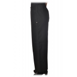 Ottod'Ame - Trousers with Elastic Waist - Black - Trousers - Luxury Exclusive Collection