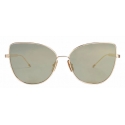 Thom Browne - Silver and Gold Flash Cat Eye Sunglasses - Thom Browne Eyewear