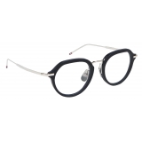 Thom Browne - Matte Navy and Silver Clubmaster Eyeglasses - Thom Browne Eyewear