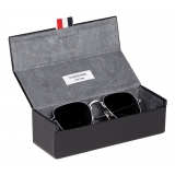 Thom Browne - Silver Thin Squared Sunglasses - Thom Browne Eyewear