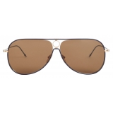 Thom Browne - Gold and Navy Aviator Sunglasses - Thom Browne Eyewear