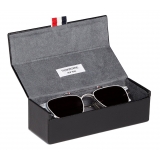 Thom Browne - Grey Matte Iron Clubmaster Sunglasses - Thom Browne Eyewear