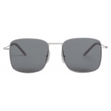 Thom Browne - Silver Oversized Squared Aviator Sunglasses - Thom Browne Eyewear