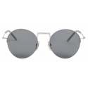 Thom Browne - Silver Hingeless Round Sunglasses - Thom Browne Eyewear