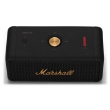 Marshall - Emberton - Nero e Ottone - Bluetooth Speaker Portatile - Altoparlante Iconico di Alta Qualità Premium Classico