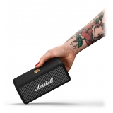 Marshall - Emberton - Nero e Ottone - Bluetooth Speaker Portatile - Altoparlante Iconico di Alta Qualità Premium Classico