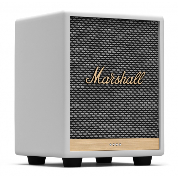 Marshall - Uxbridge Voice with Google Assistant - Bianco - Bluetooth Speaker Portatile - Altoparlante di Alta Qualità Premium