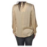 Ottod'Ame - Satin Shirt with Puff Sleeve - Vanilla - Shirt - Luxury Exclusive Collection