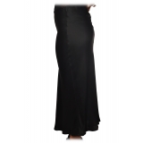 Ottod'Ame - Midi Skirt Satin Effect - Black - Skirt - Luxury Exclusive Collection