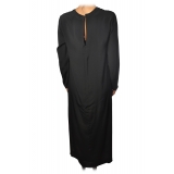 Ottod'Ame - Long Straight Dress - Black - Dresses - Luxury Exclusive Collection