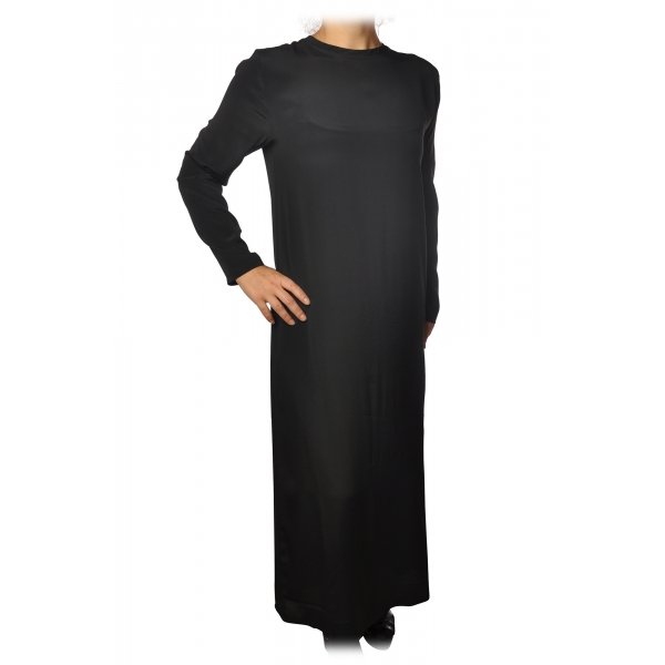 Ottod'Ame - Long Straight Dress - Black - Dresses - Luxury Exclusive Collection