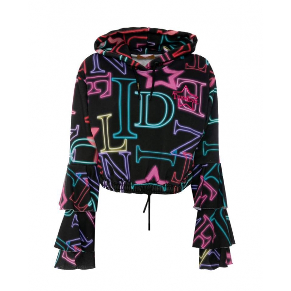 Teen Idol - Alfa Cropped Hoodie - Black - Sweatshirts - Teen-Ager - Luxury Exclusive Collection