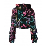 Teen Idol - Alfa Cropped Hoodie - Black - Sweatshirts - Teen-Ager - Luxury Exclusive Collection