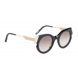 Potrait Eyewear - Das Model Black and Cream (C.01) - Sunglasses - Handmade in Italy - Exclusive Luxury Collection