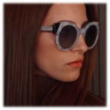 Portrait Eyewear - Das Model White Marble and Black (C.11) - Sunglasses - Handmade in Italy - Exclusive Luxury Collection