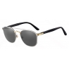 Cartier - Round - Smooth Golden-Finish Metal Graduated Purple Lenses - Panthère de Cartier-Cartier Eyewear