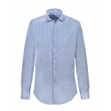 Alessandro Gherardi - Long Sleeve Shirt - Blue on White - Shirt - Handmade in Italy - Luxury Exclusive Collection