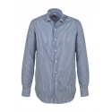 Alessandro Gherardi - Long Sleeve Shirt - Blue Stripe - Shirt - Handmade in Italy - Luxury Exclusive Collection