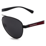 Giorgio Armani - Pilot Shape Men Sunglasses - Black Burgundy - Sunglasses - Giorgio Armani Eyewear
