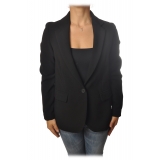 Ottod'Ame - Single Breasted One Button Jacket - Black - Jacket - Luxury Exclusive Collection