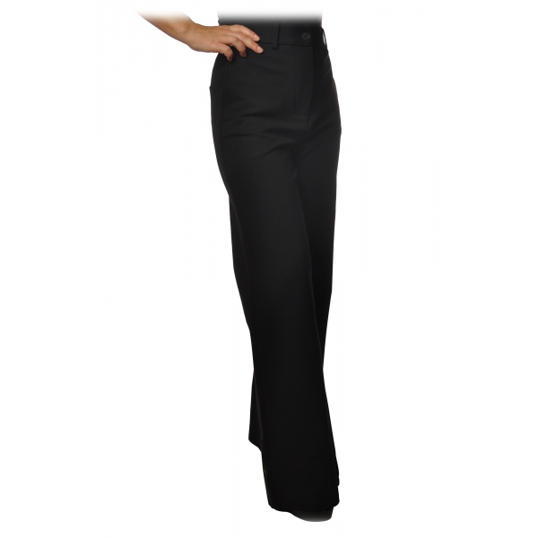 Ottod'Ame - Wide Leg Trousers - Black - Trousers - Luxury Exclusive Collection