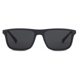 Giorgio Armani - Rectangular Shape Men Sunglasses - Black Smoke - Sunglasses - Giorgio Armani Eyewear