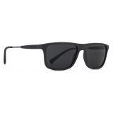 Giorgio Armani - Rectangular Shape Men Sunglasses - Black Smoke - Sunglasses - Giorgio Armani Eyewear