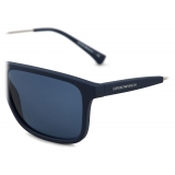 Giorgio Armani - Occhiali da Sole Uomo Forma Rettangolare - Blu - Occhiali da Sole - Giorgio Armani Eyewear