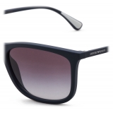 Giorgio Armani - Occhiali da Sole Uomo Forma Squadrata - Blu Grigio - Occhiali da Sole - Giorgio Armani Eyewear