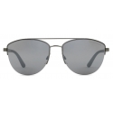 Giorgio Armani - Irregular Shape Men Sunglasses - Gunmetal - Sunglasses - Giorgio Armani Eyewear