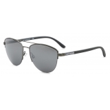 Giorgio Armani - Irregular Shape Men Sunglasses - Gunmetal - Sunglasses - Giorgio Armani Eyewear