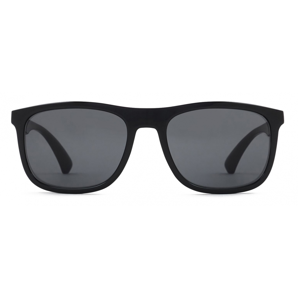 Giorgio Armani Men Sunglasses in Recycled Nylon Black Grey