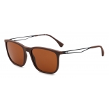 Giorgio Armani - Rectangular Shape Men Sunglasses - Brown - Sunglasses - Giorgio Armani Eyewear